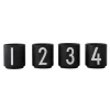 Design Letters Espressokopper 4-Stk. Svart