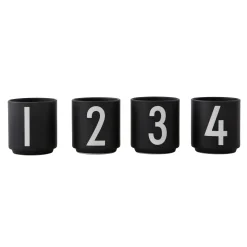 Design Letters Espressokopper 4-Stk. Svart