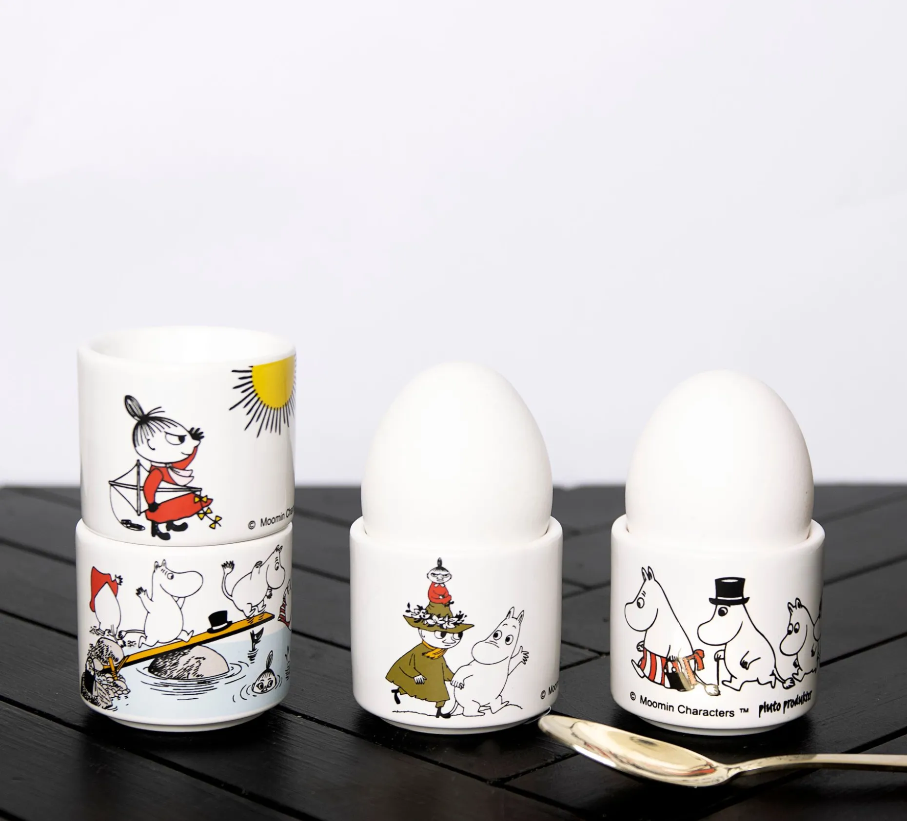 Mummi Farge Eggeglass 4 Deler
