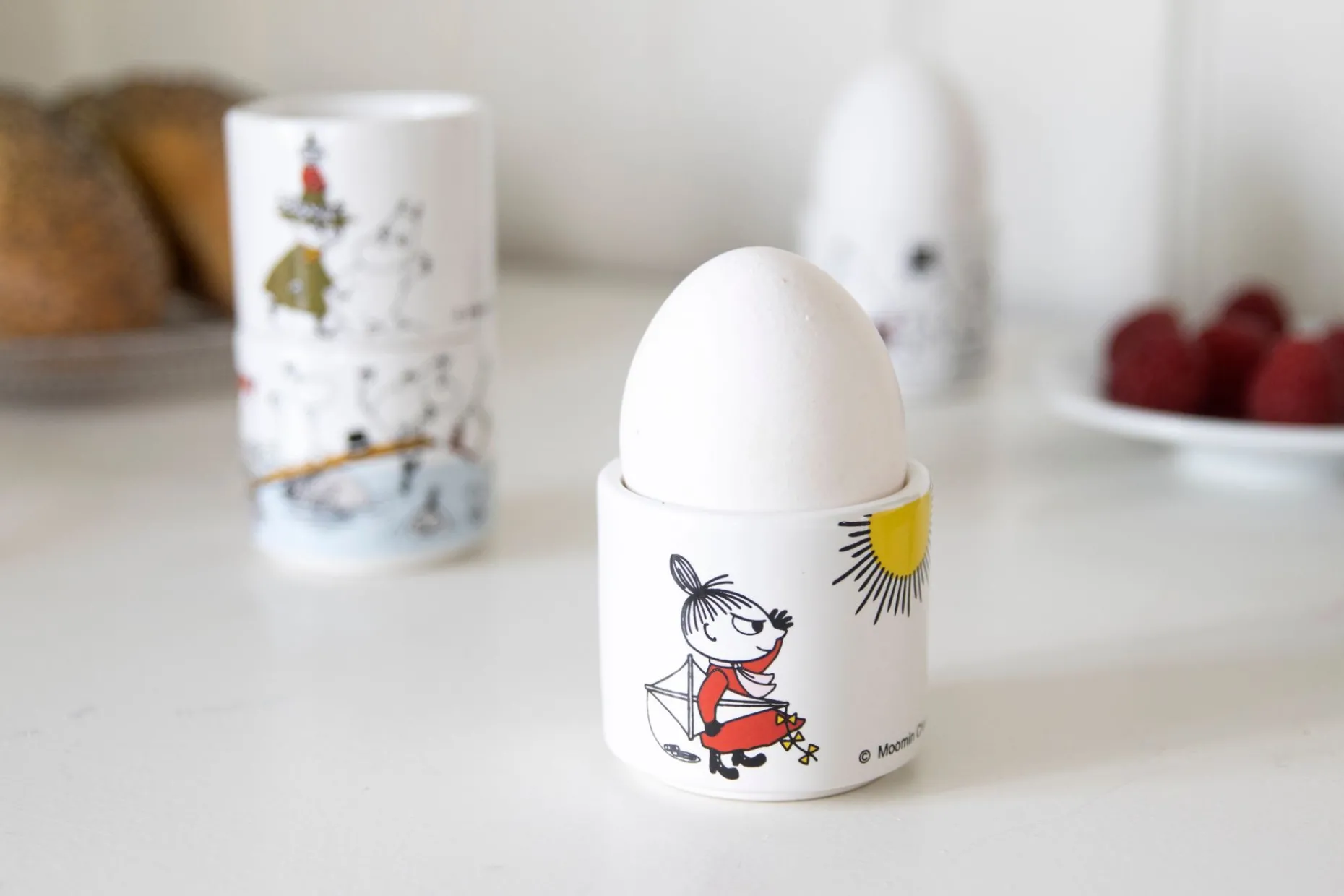 Mummi Farge Eggeglass 4 Deler
