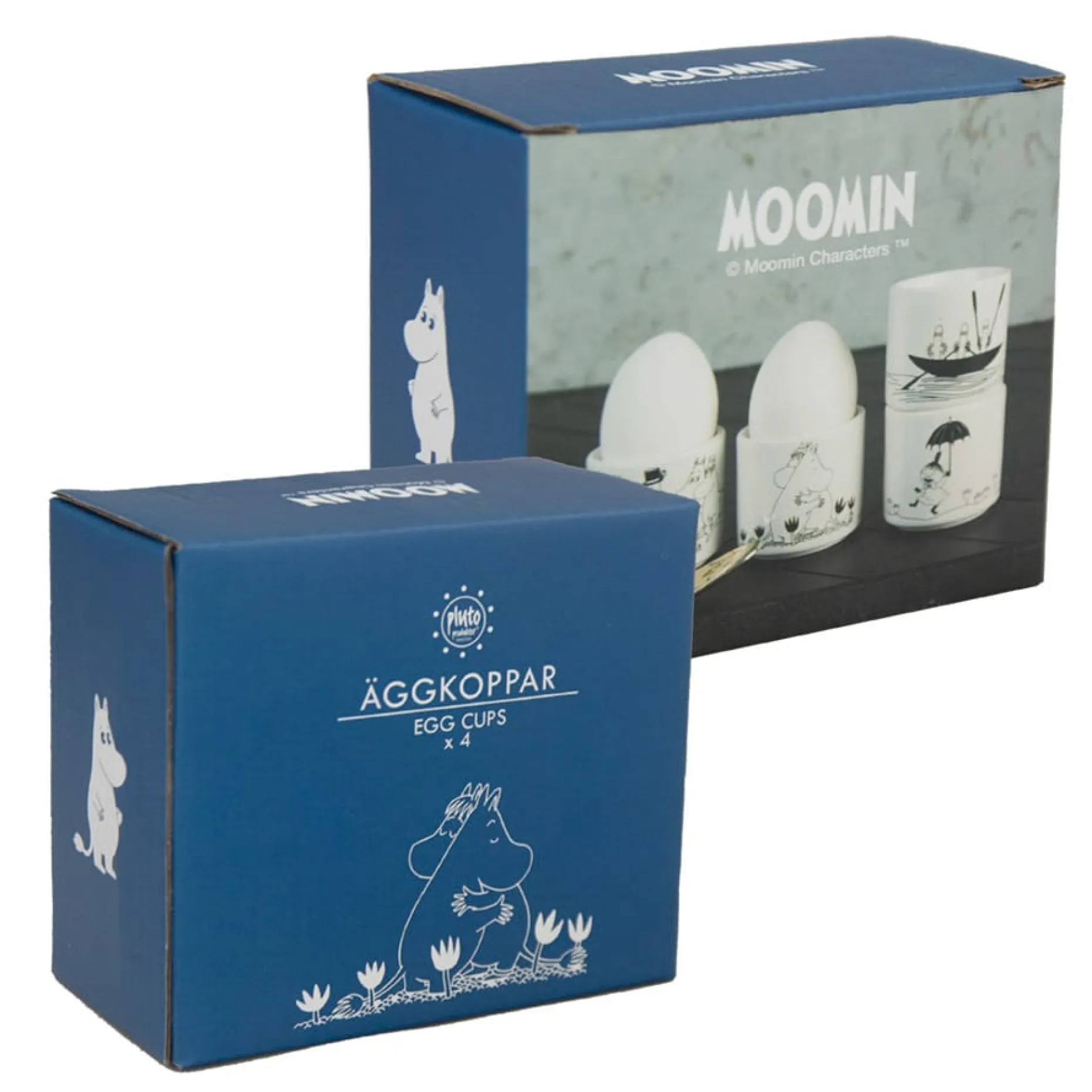 Mummitrollet Eggeglass 4 Deler