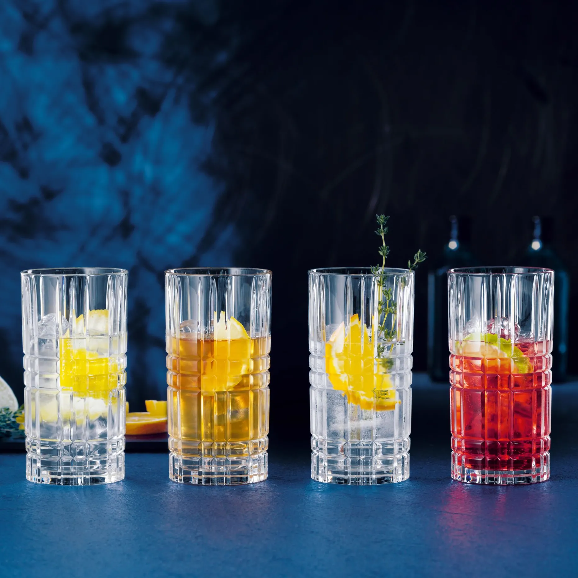 Square Longdrinkglass 37 Cl 4-Stk.