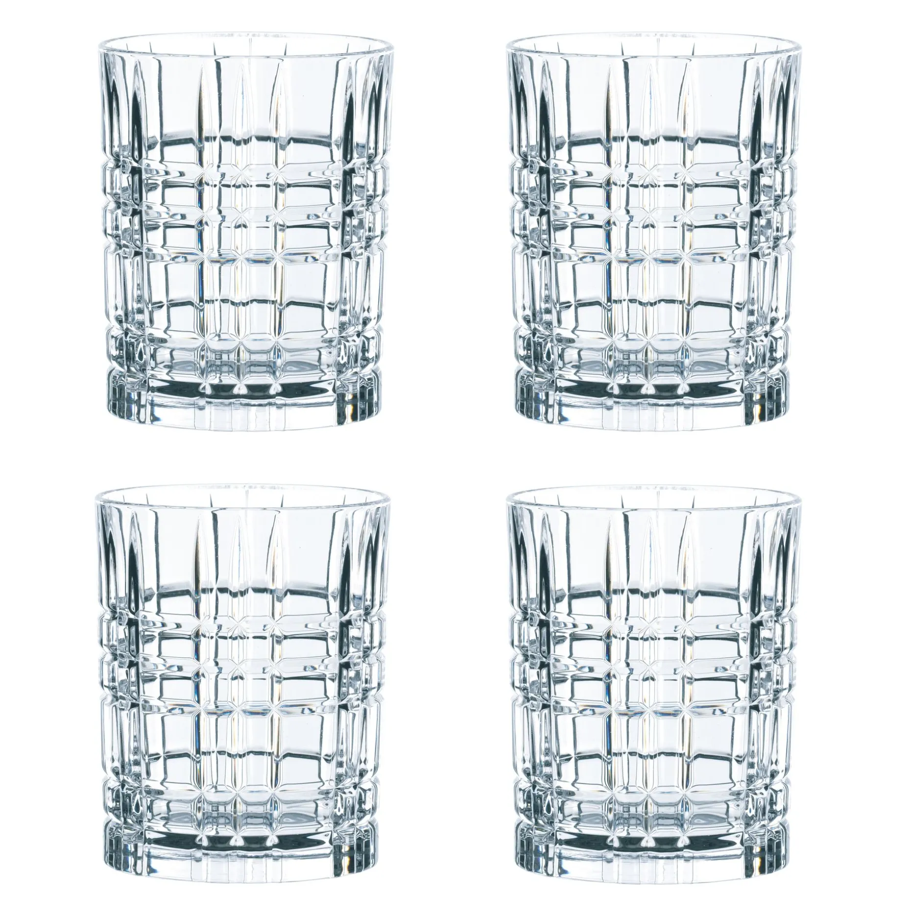 Square Whiskyglass 34 Cl 4-Stk.