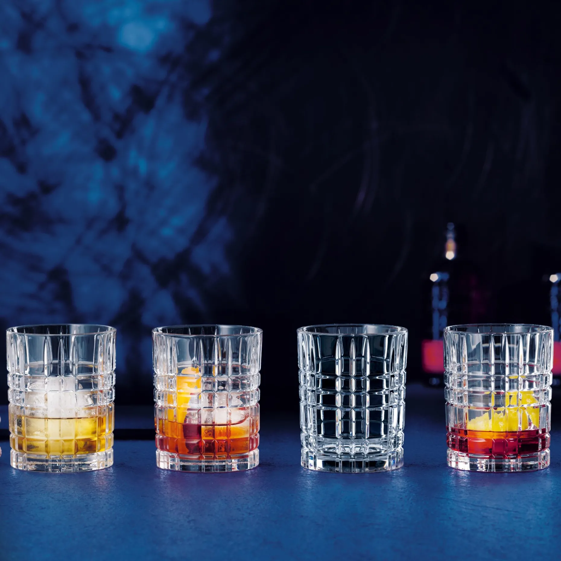 Square Whiskyglass 34 Cl 4-Stk.